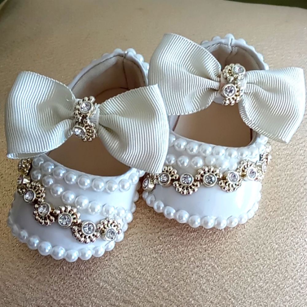 Wedding-Christening baby girl shoes.